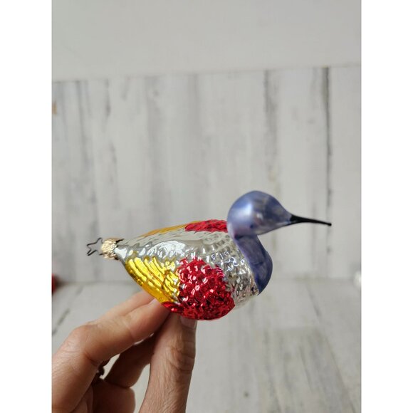 Vintage Germany Mercury glass swan clip bird goose ornament axis tree - Picture 10 of 10